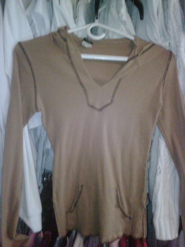 long sleeve baige brown shirt - sz M - $5